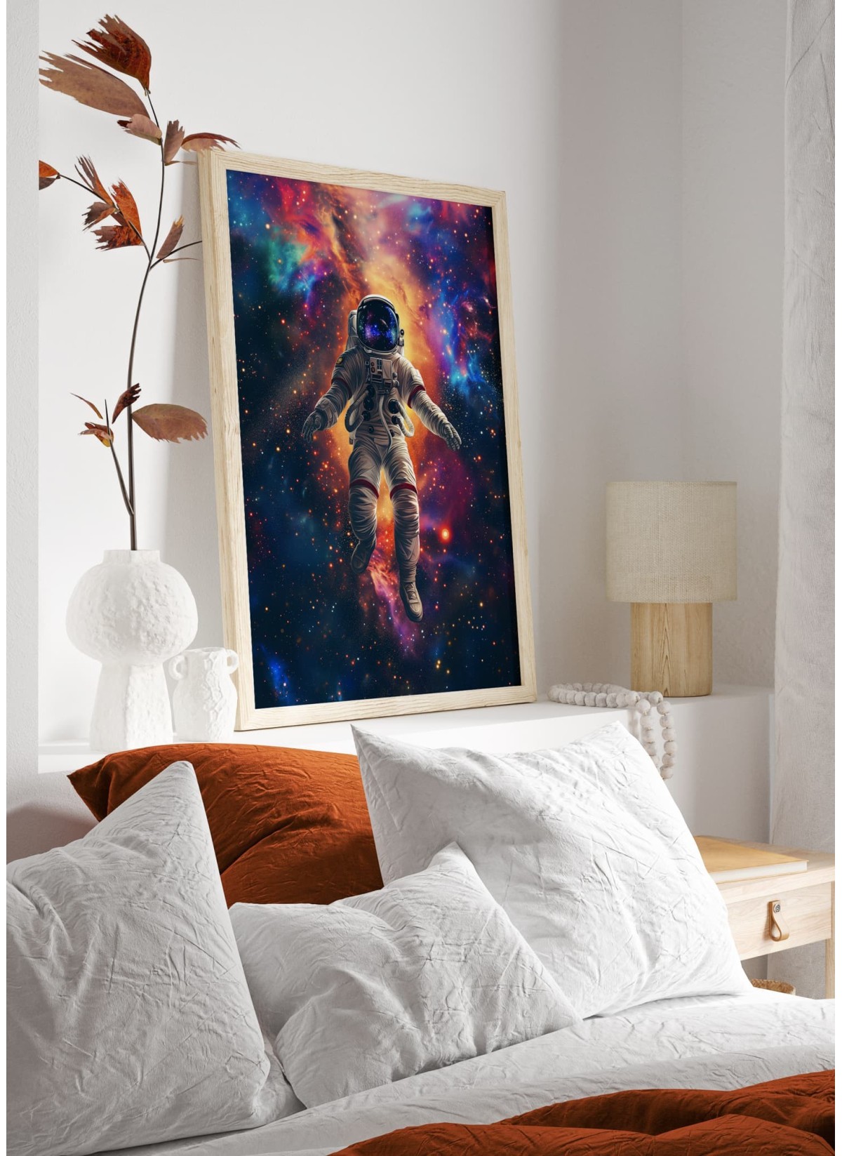 Affiche Astronaute dans une Nébuleuse