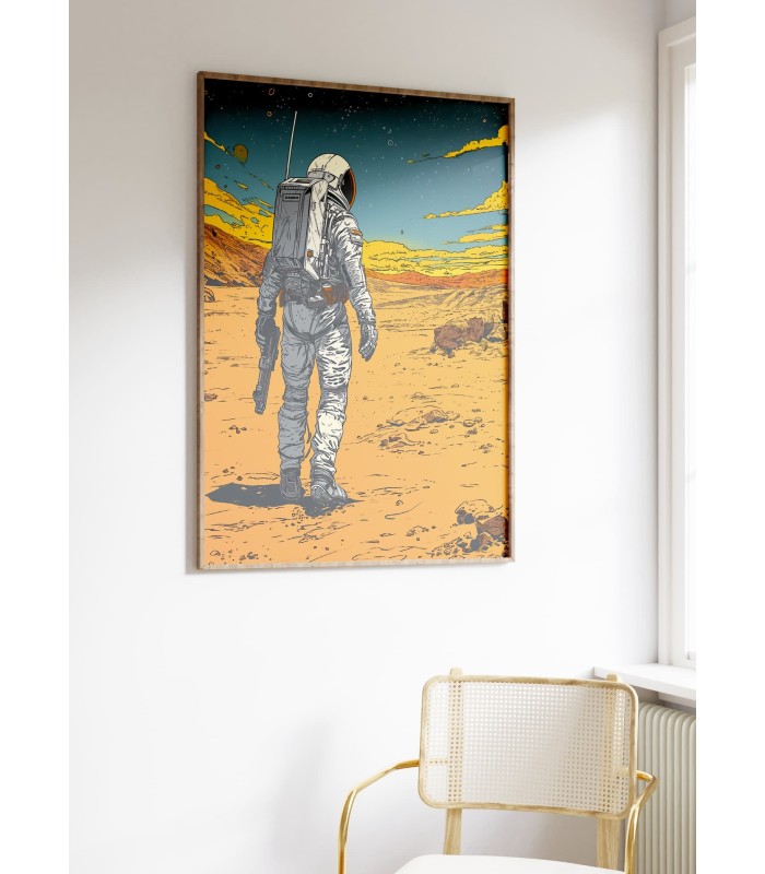 Affiche Astronaute explorant un Désert