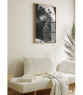 Affiche Astronaute et Station Spatiale