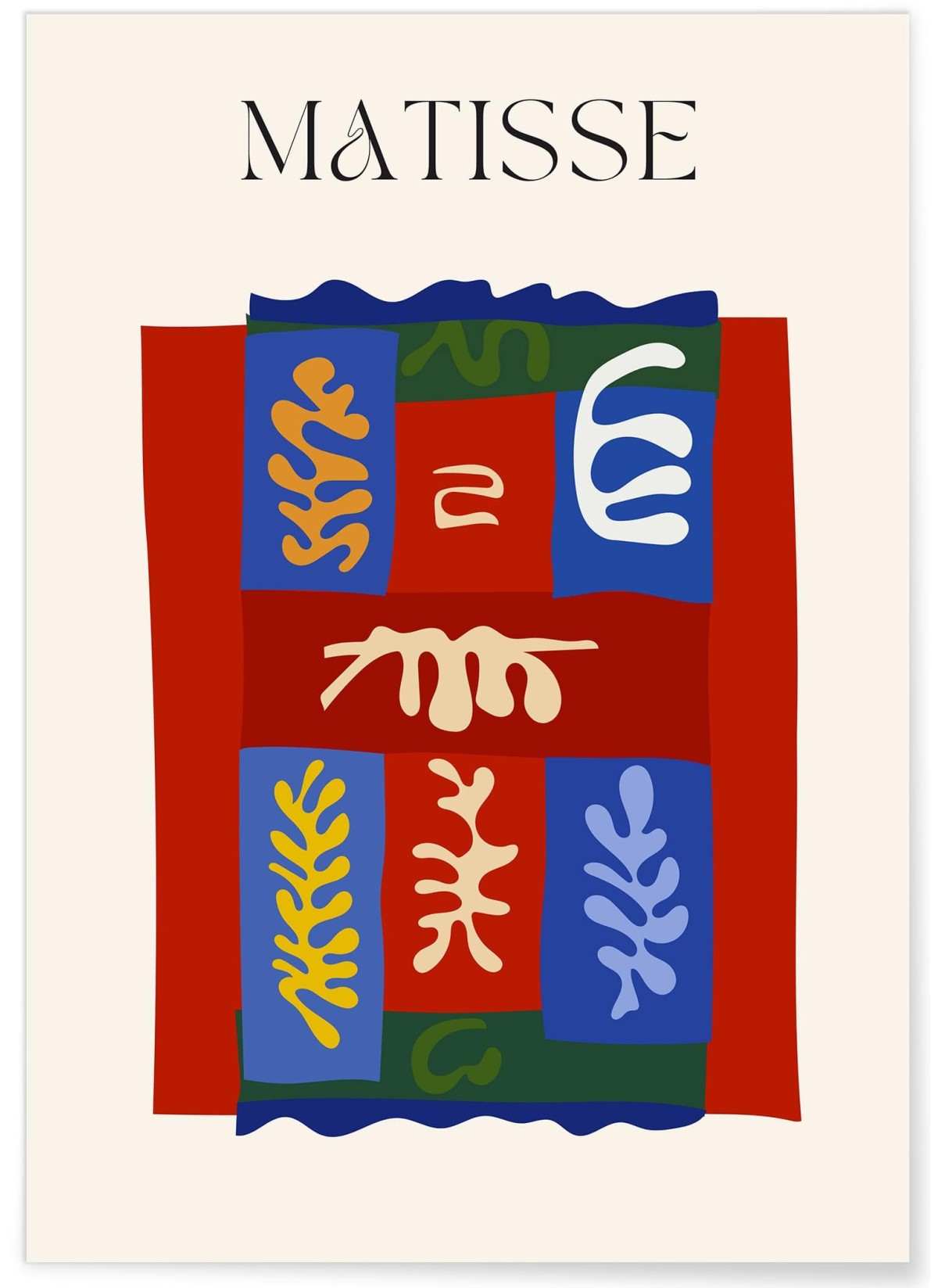 Affiche Matisse "Patchwork Coloré" – Inspiration collage et motifs