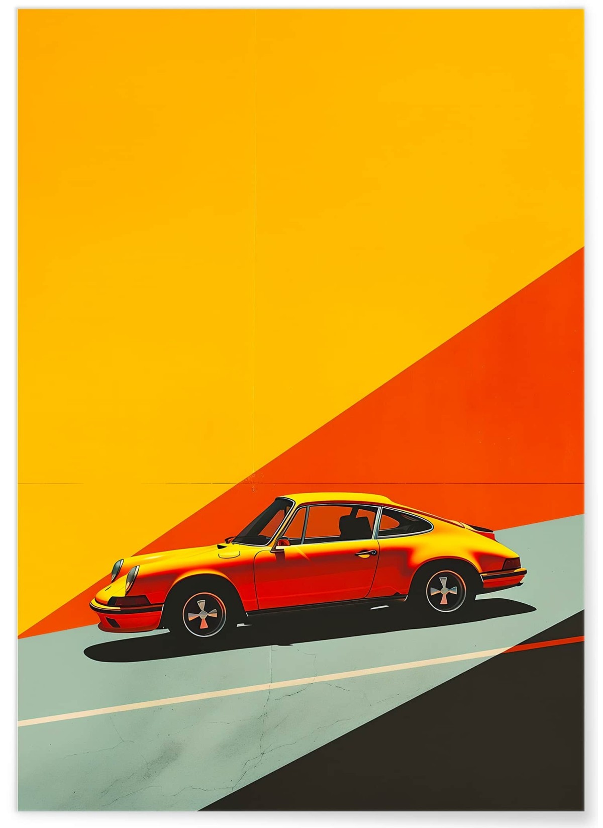 Affiche Porsche 911 minimaliste | L’Afficherie