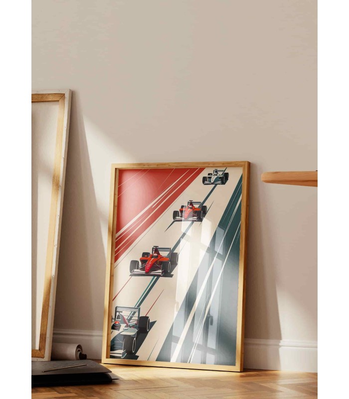 Affiche course automobile vintage - Formule 1