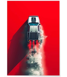Affiche DeLorean futuriste| L’Afficherie