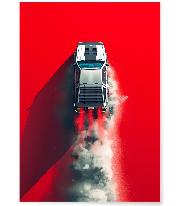 Affiche DeLorean futuriste| L’Afficherie