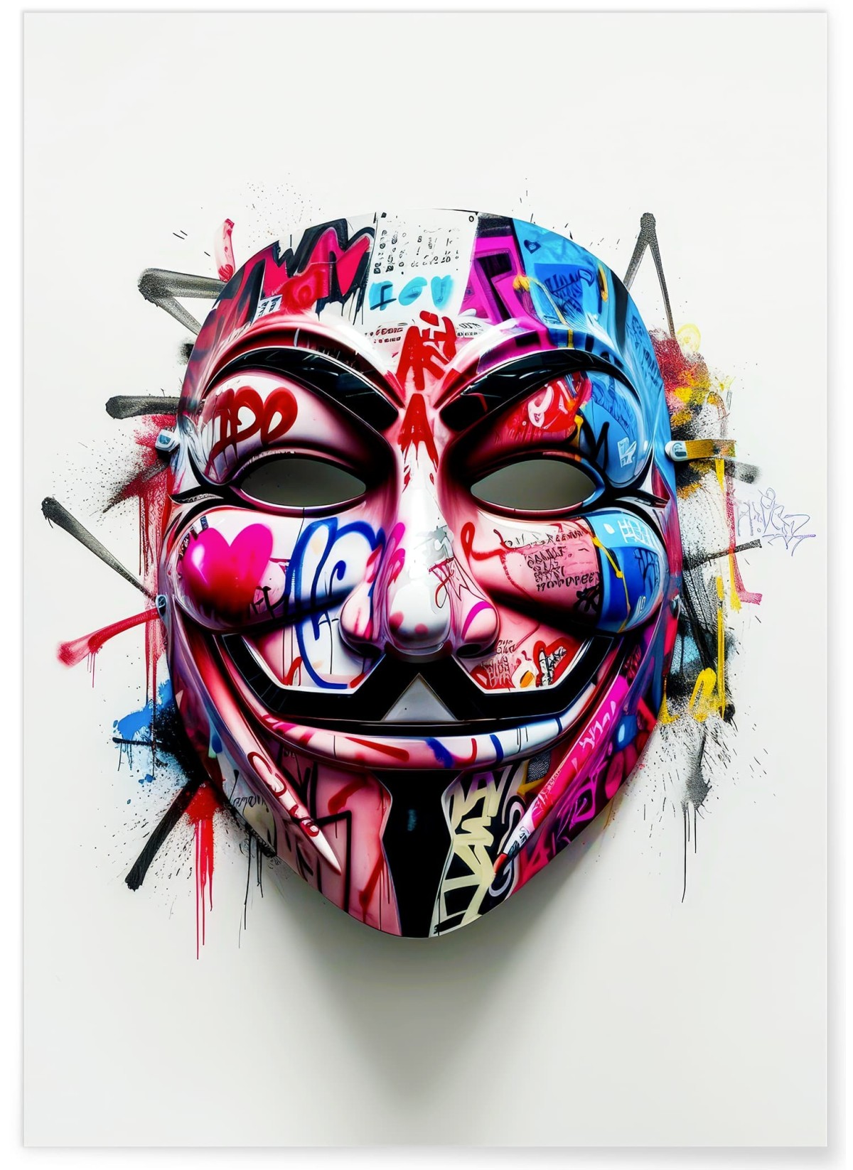 Affiche Masque Graffiti Pop Art