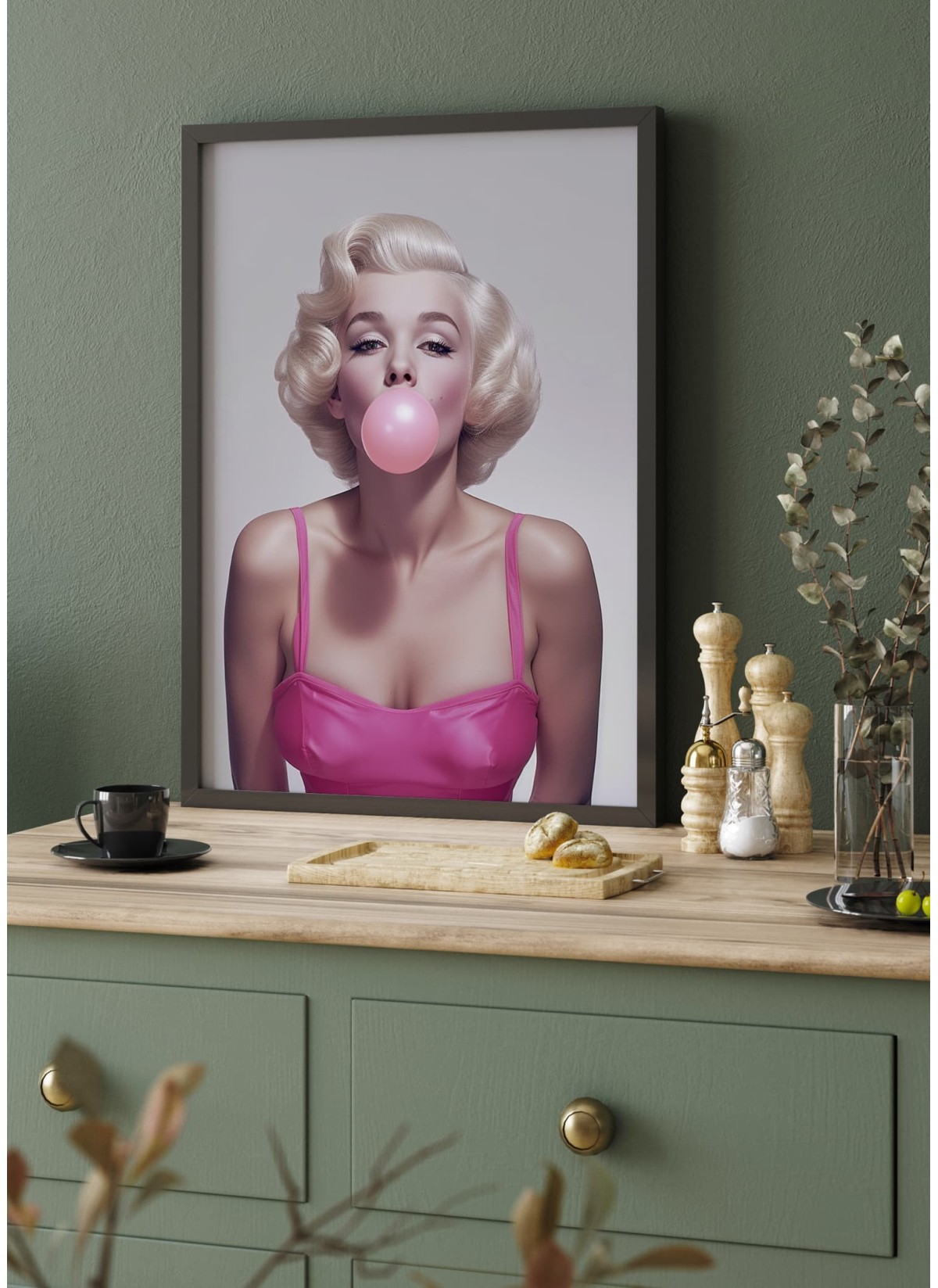 Affiche Marilyn Bubblegum Pop Art