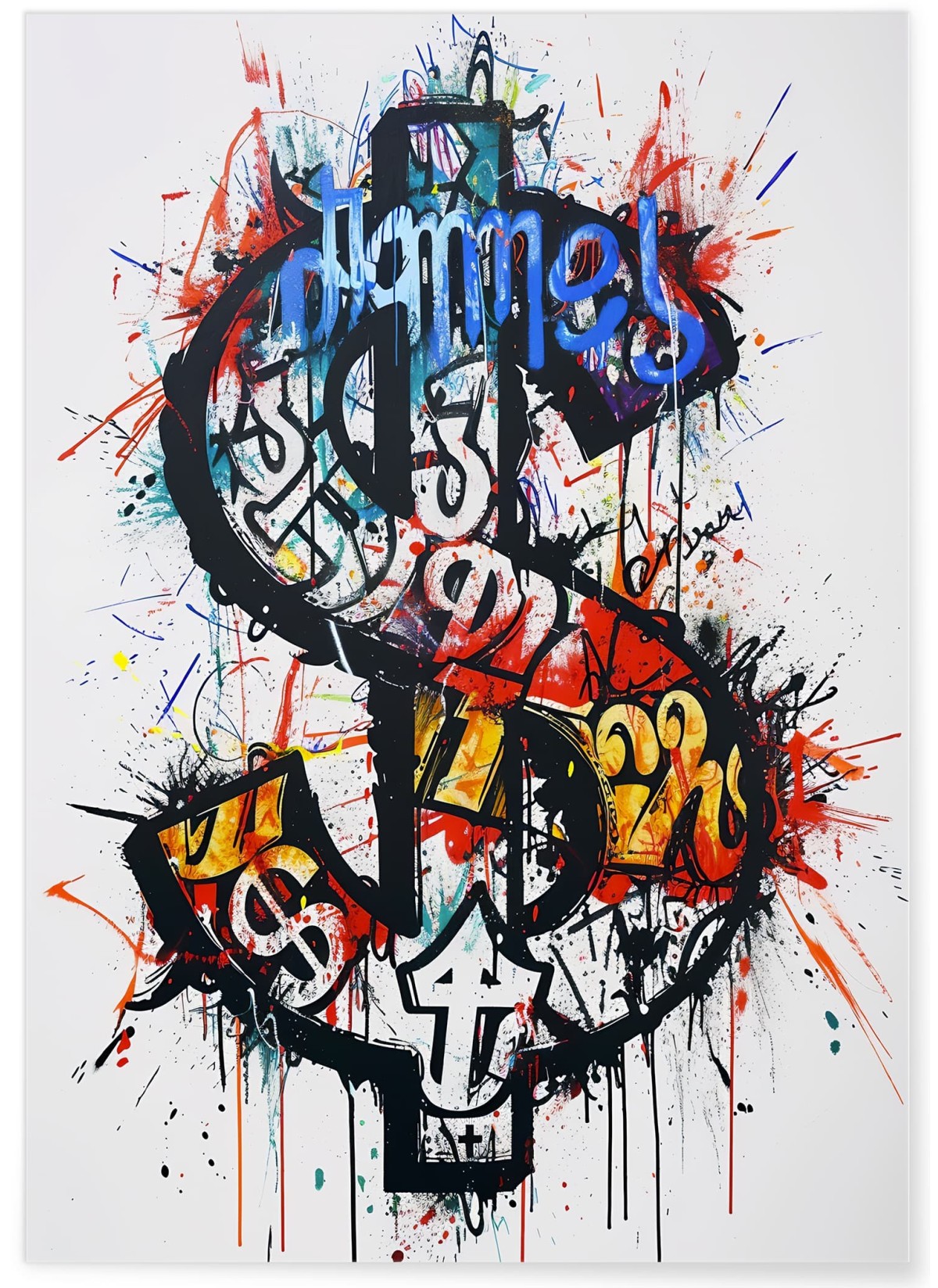 Affiche Dollar Graffiti Pop Art