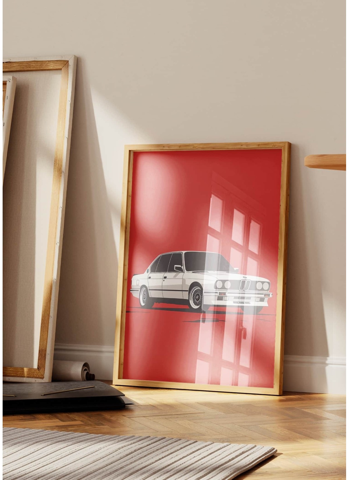 Affiche BMW E28 minimaliste| L’Afficherie
