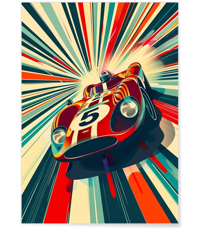 Affiche voiture de course vintage| L’Afficherie