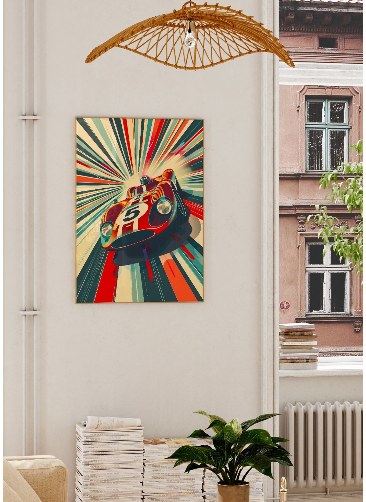 Affiche voiture de course vintage| L’Afficherie