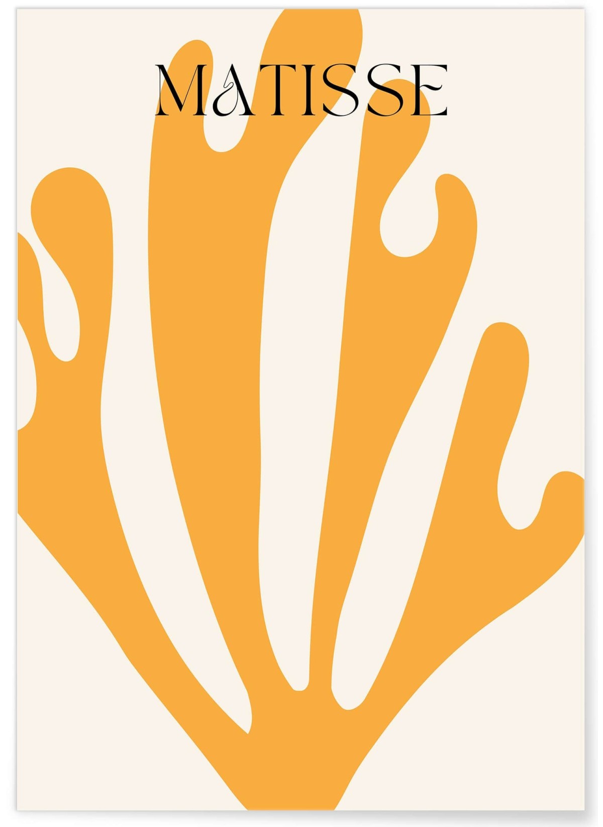 Affiche Matisse "Feuillage Ocre" – Motif végétal abstrait
