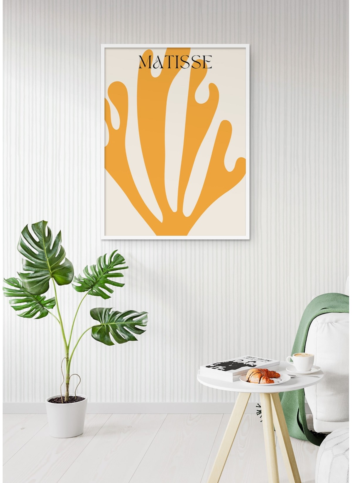 Affiche Matisse "Feuillage Ocre" – Motif végétal abstrait
