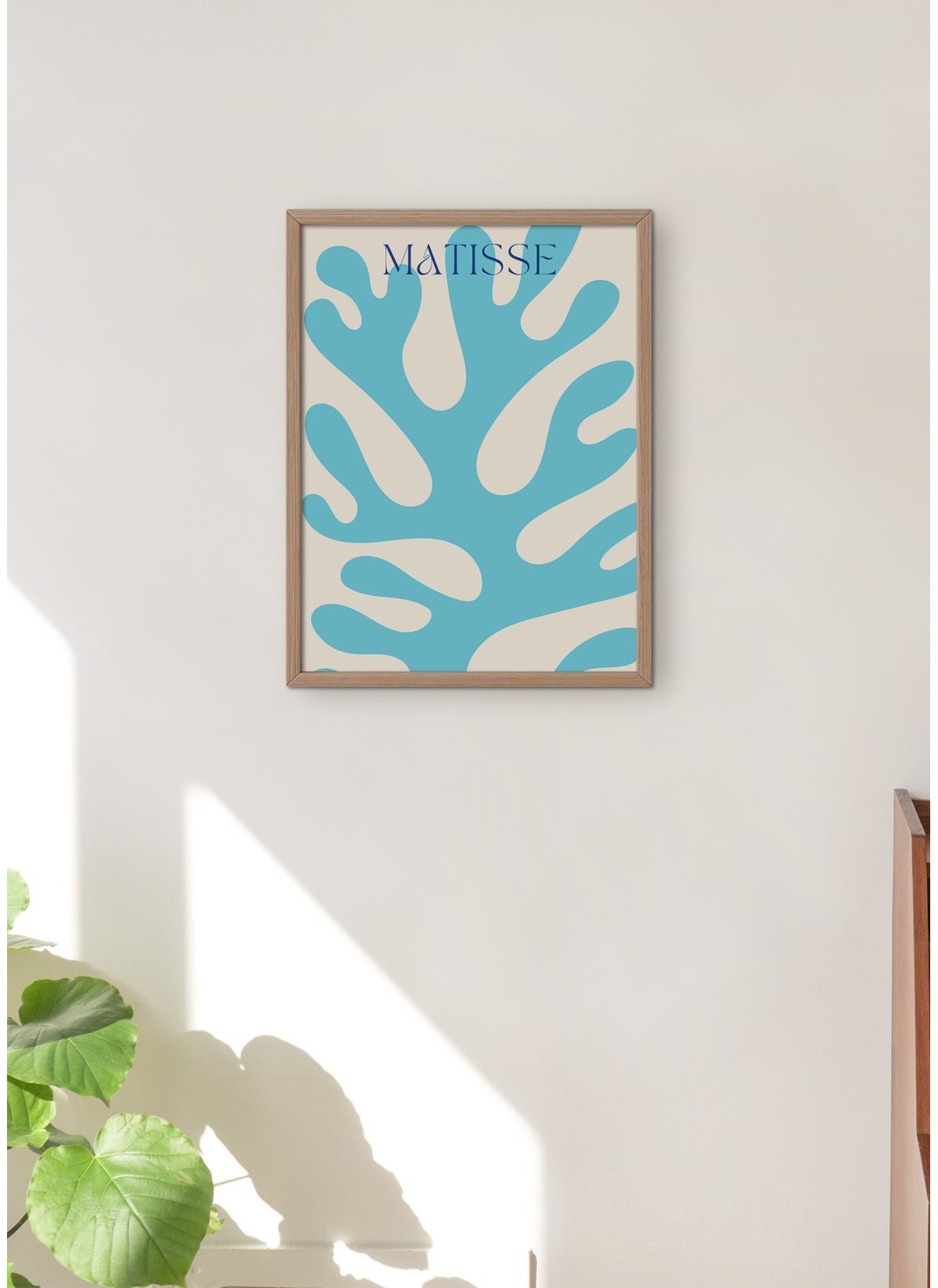 Affiche Matisse "Feuillage Bleu" – Forme végétale épurée