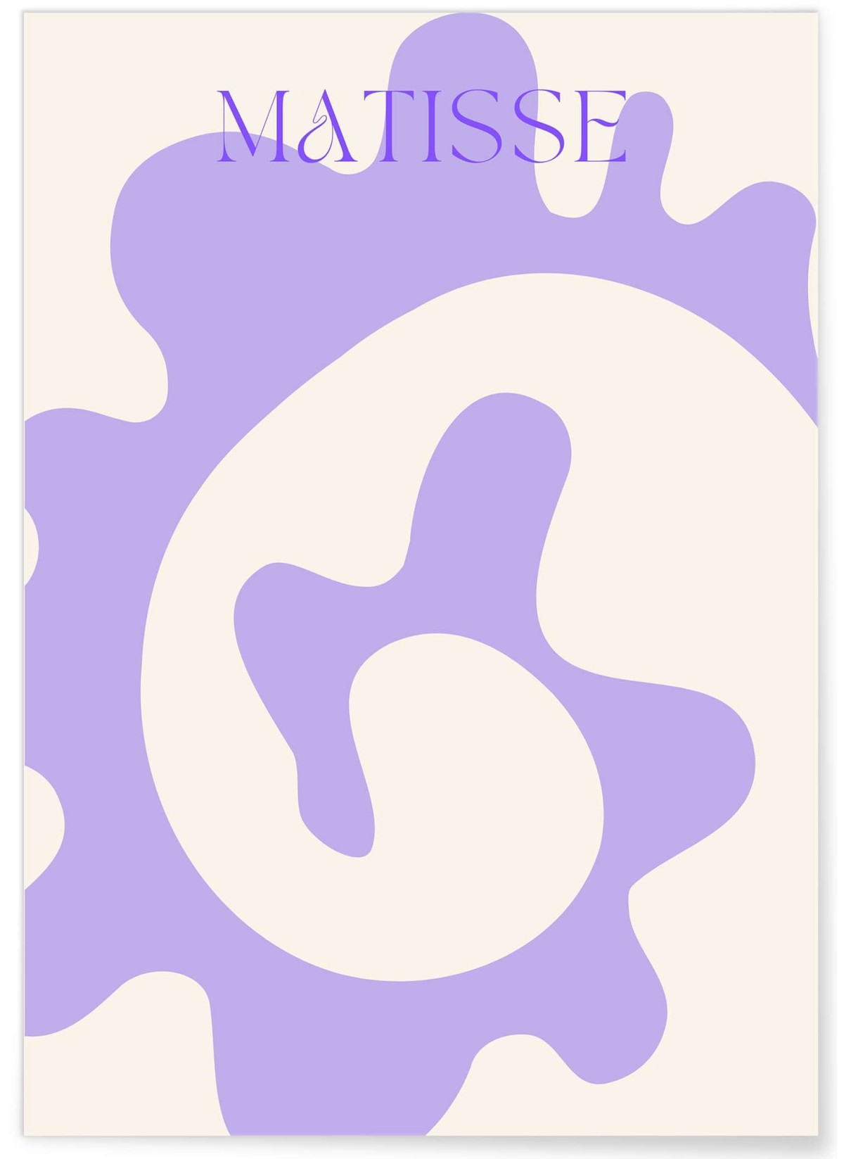 Affiche Matisse "Motif Végétal" – Abstraction en lavande