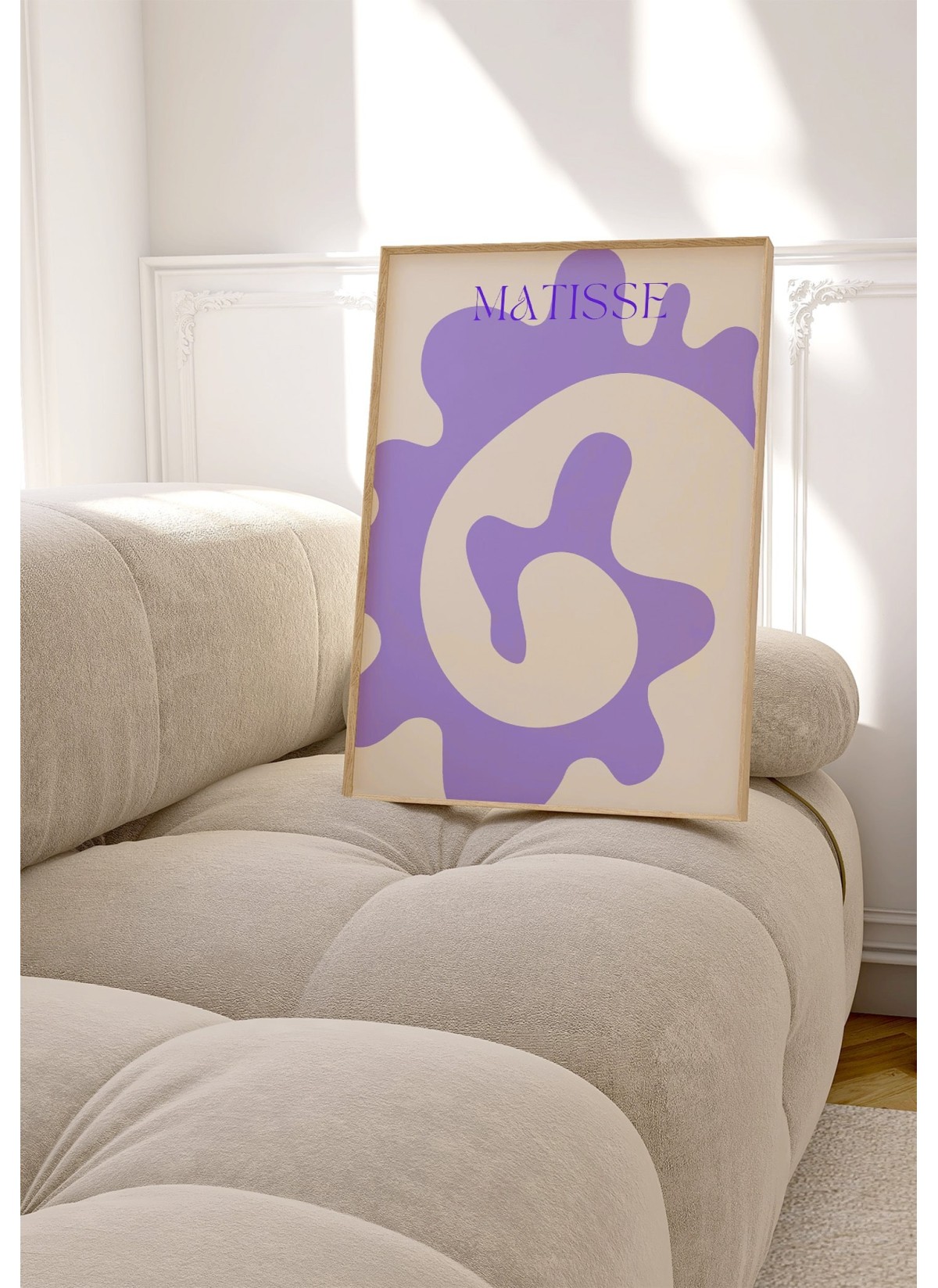 Affiche Matisse "Motif Végétal" – Abstraction en lavande