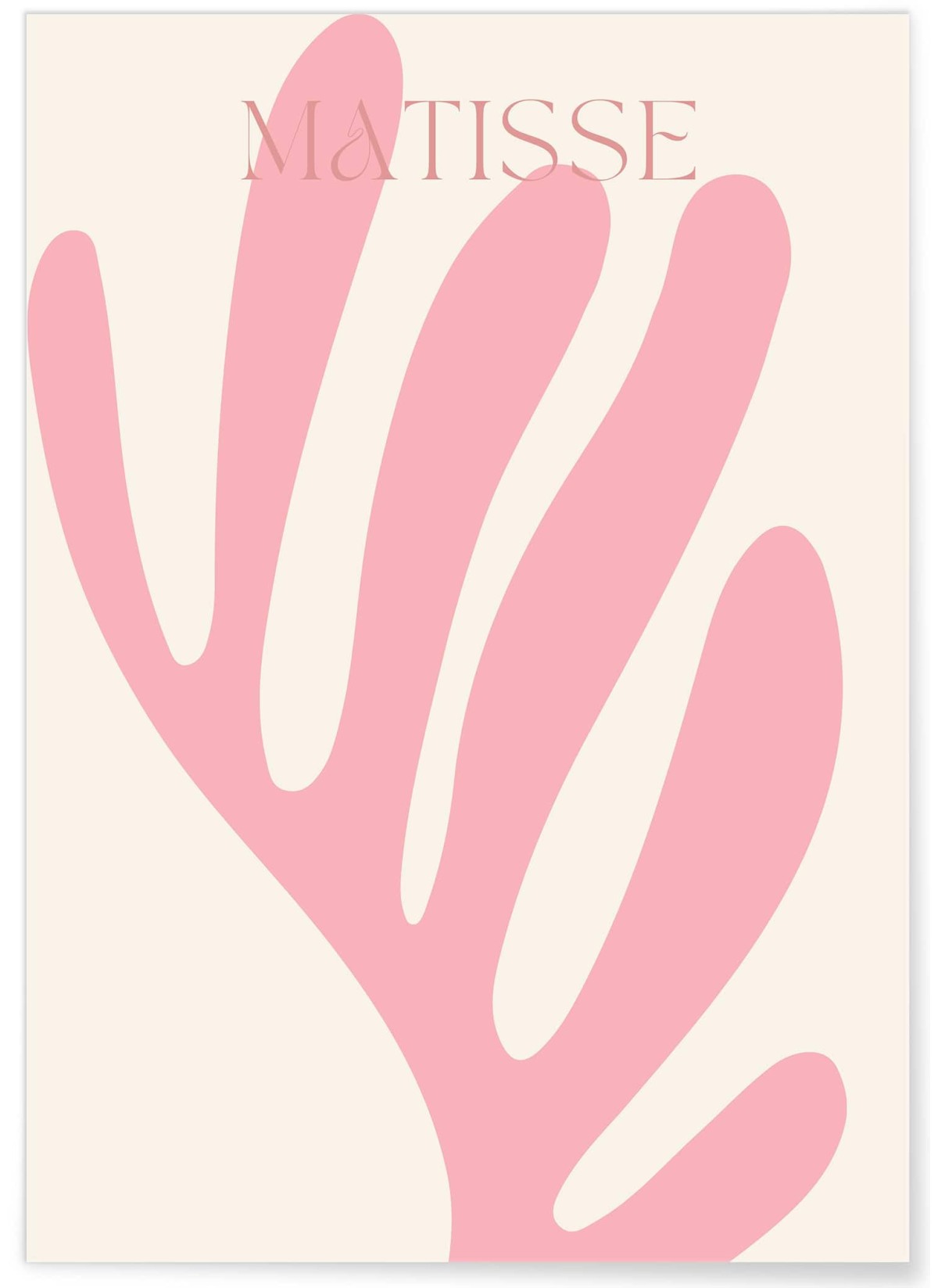 Affiche Matisse "Feuillage Rose" – Élégance et minimalisme