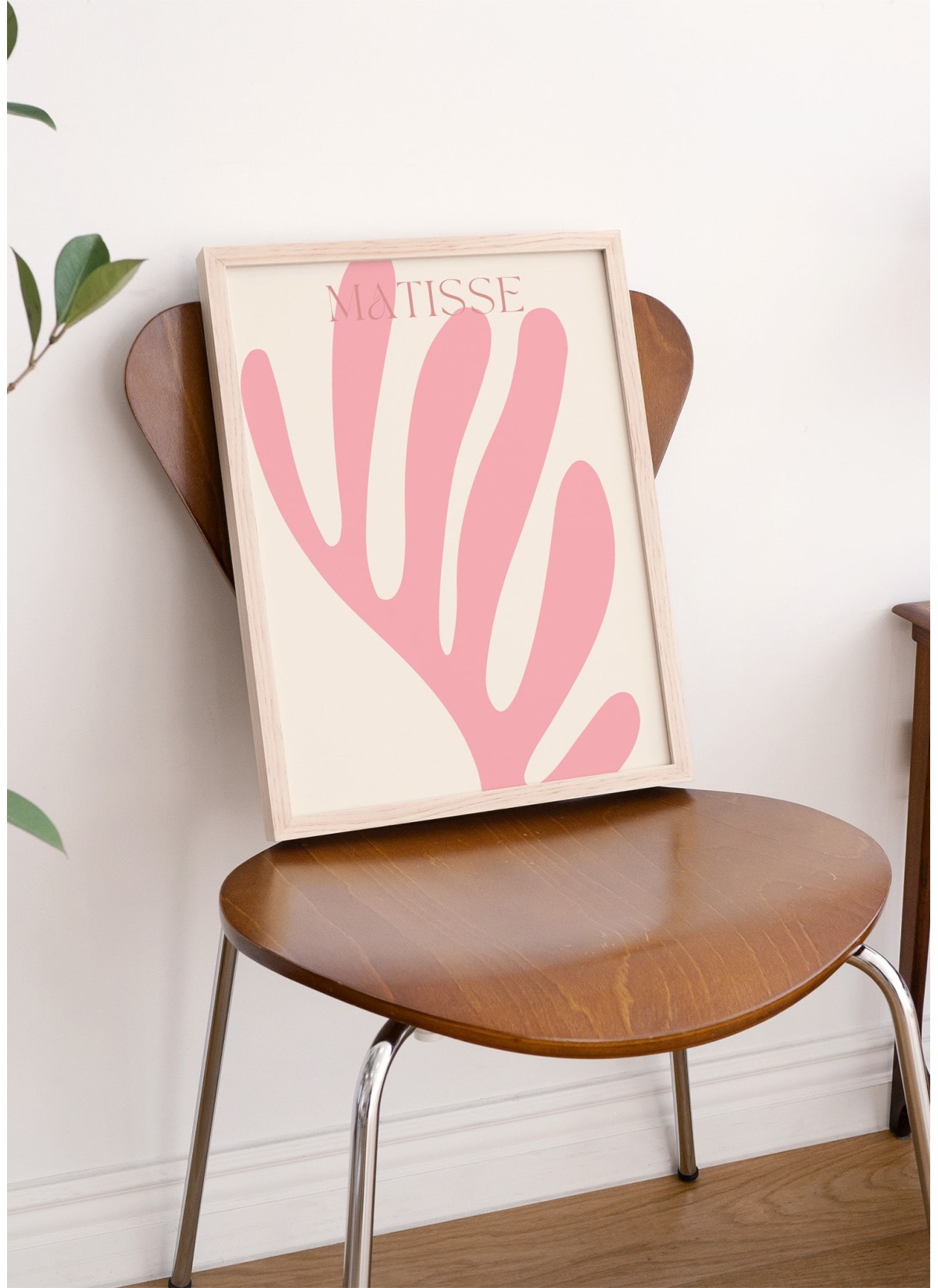 Affiche Matisse "Feuillage Rose" – Élégance et minimalisme