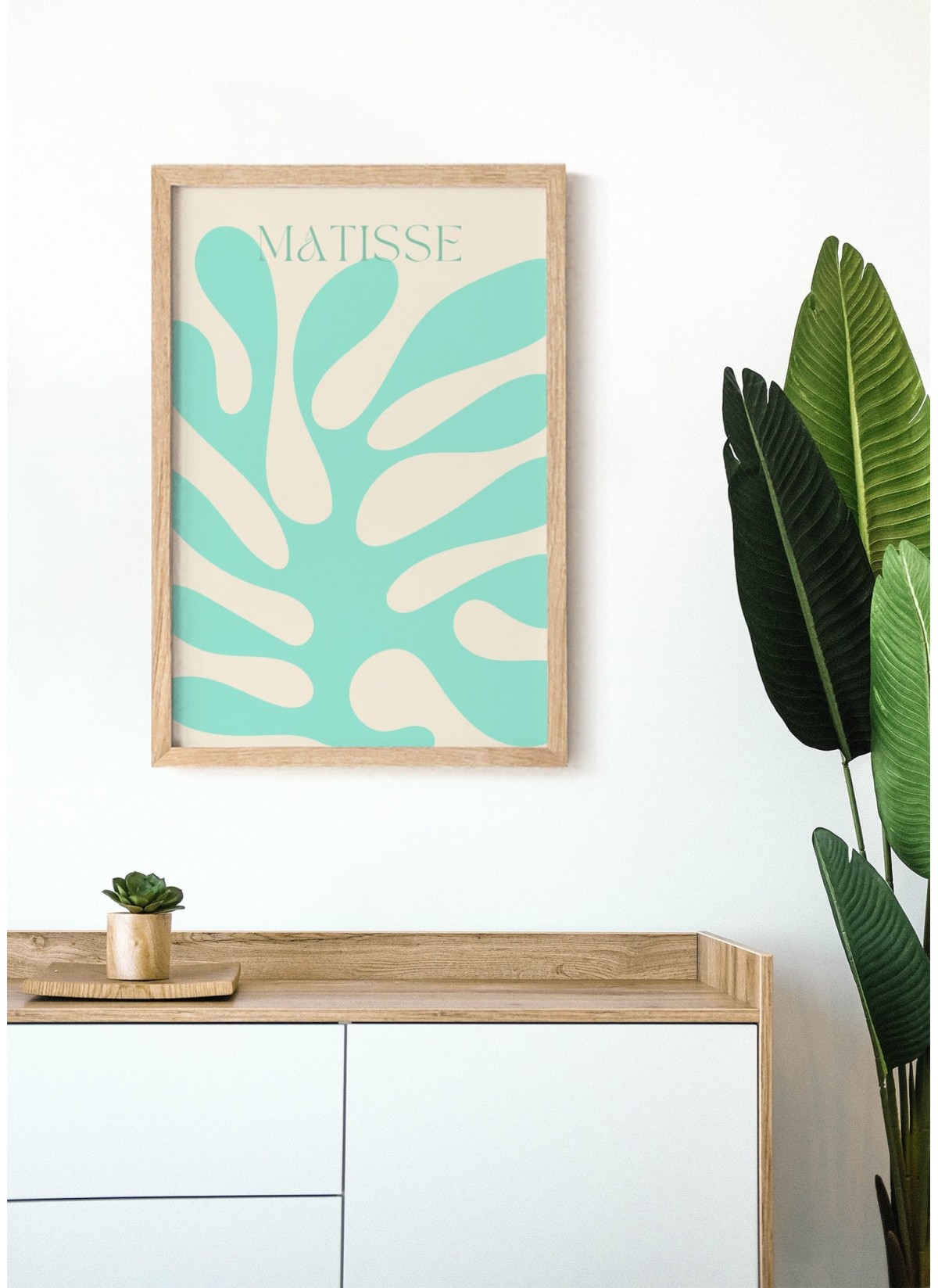 Affiche Matisse "Feuillage Menthe" – Art abstrait organique