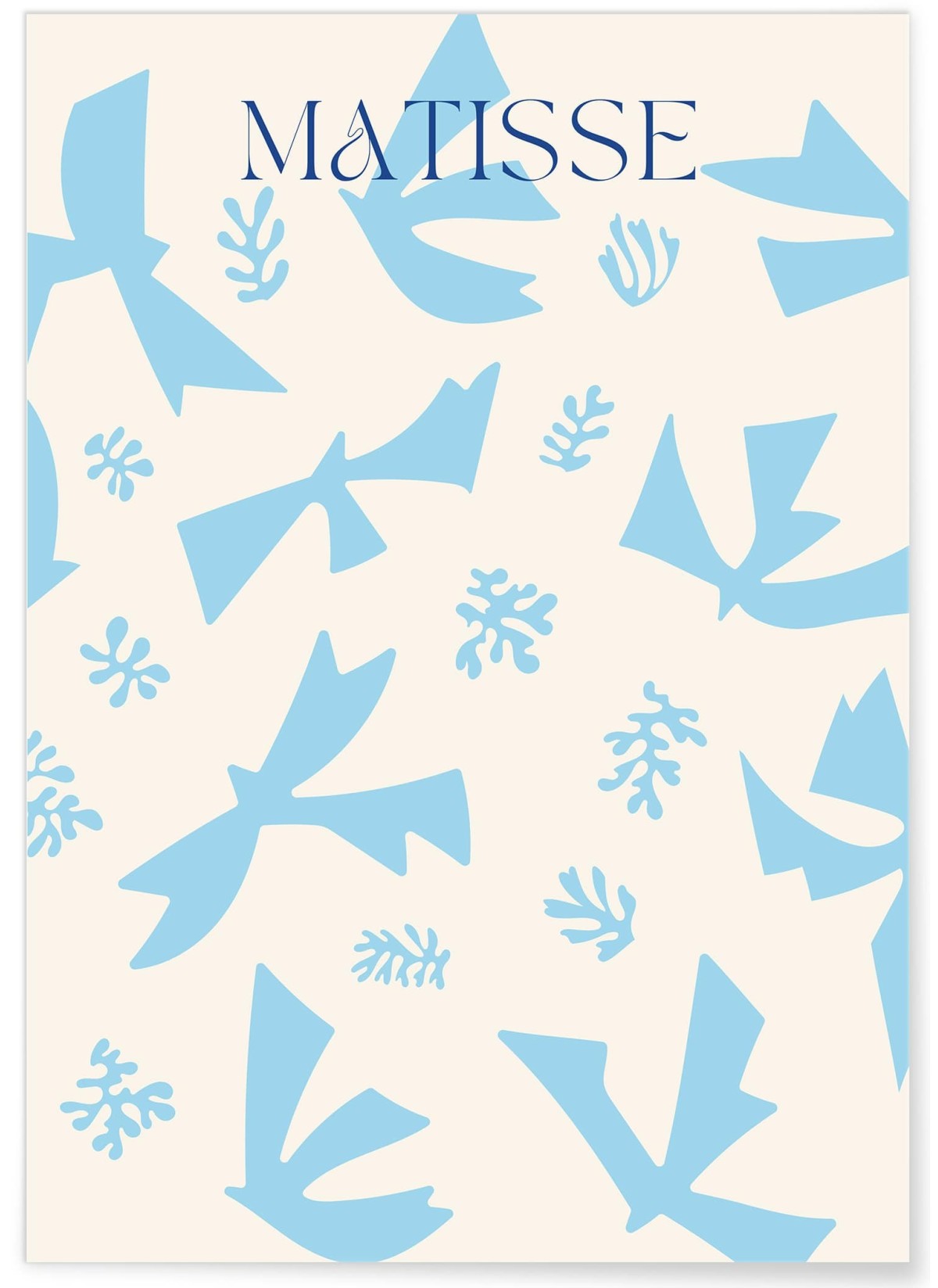 Affiche Matisse "Oiseaux Bleus" – Abstraction aérienne