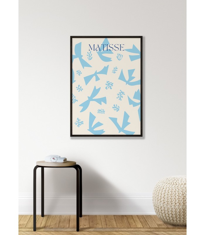 Affiche Matisse "Oiseaux Bleus" – Abstraction aérienne