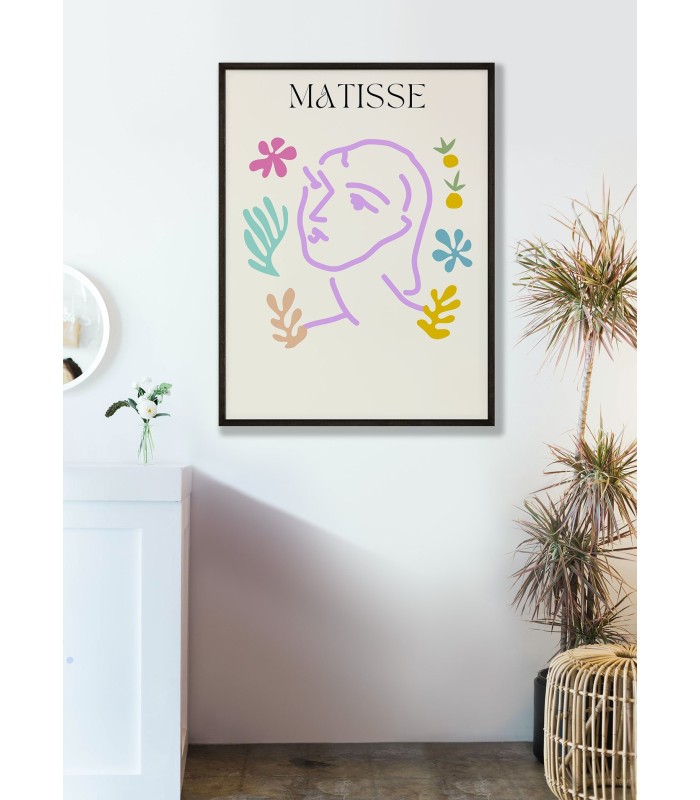 Affiche Matisse "Portrait Fleuri" – Art minimaliste