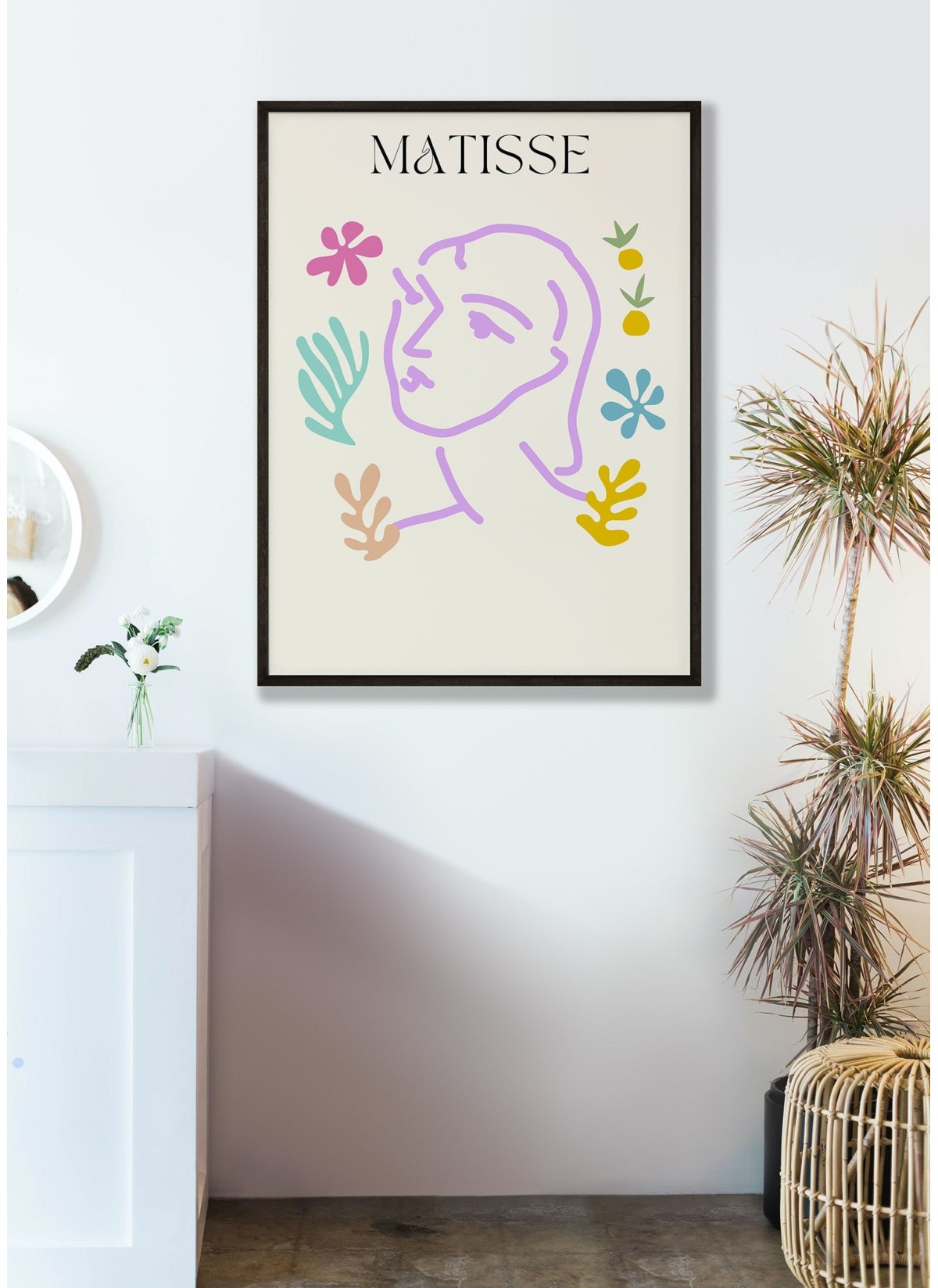 Affiche Matisse "Portrait Fleuri" – Art minimaliste