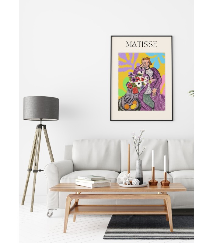 Affiche Matisse - Femme et Fleurs