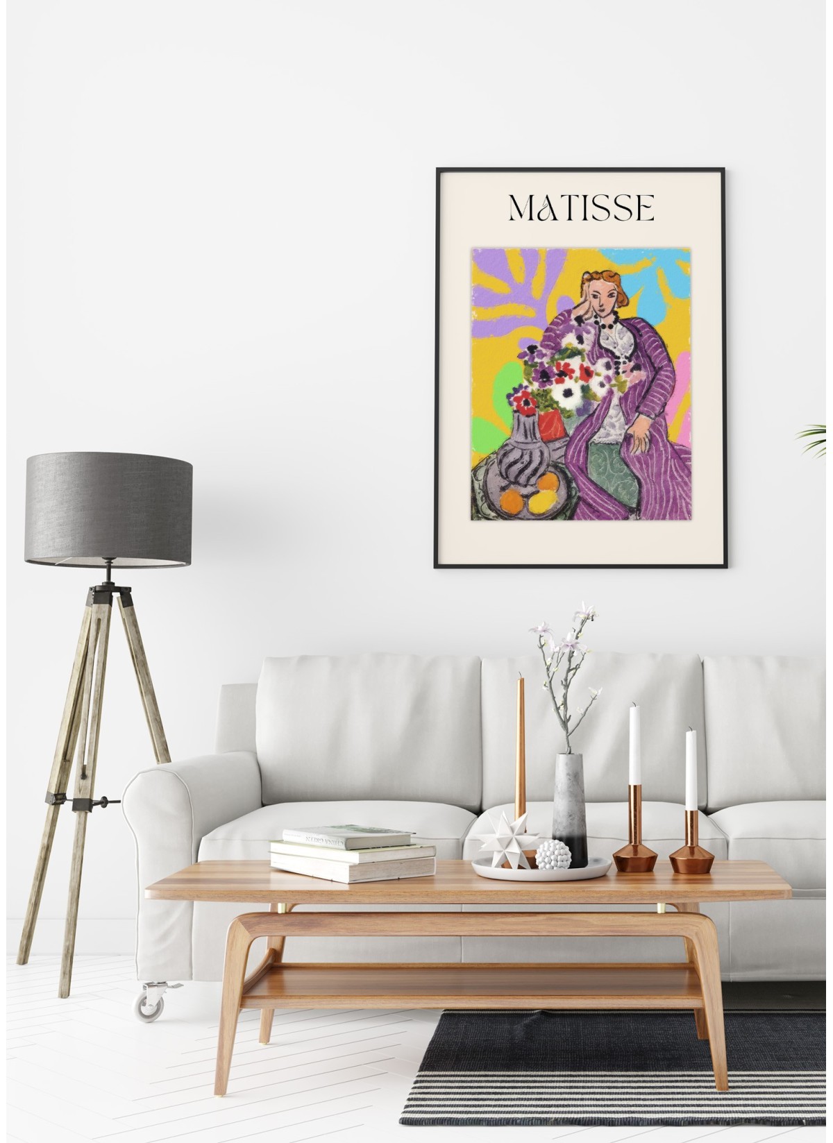 Affiche Matisse - Femme et Fleurs