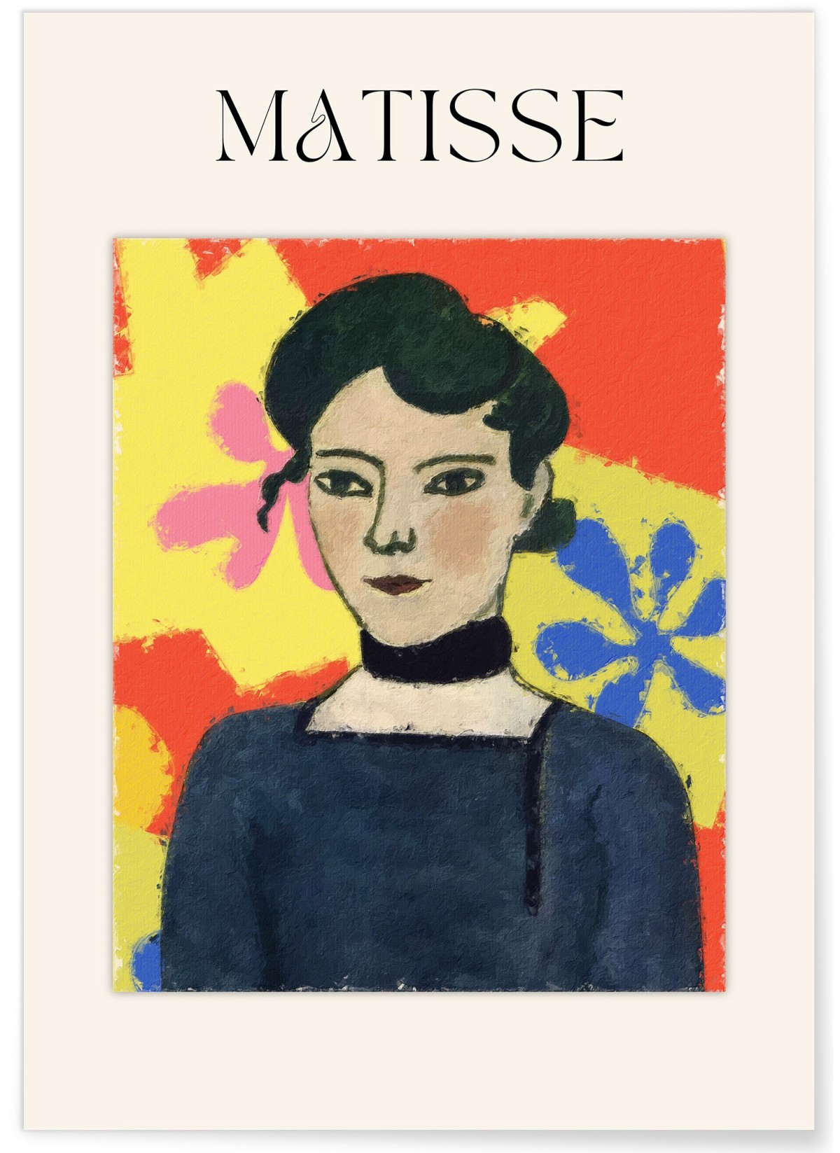 Affiche Matisse - Femme au Fond Floral