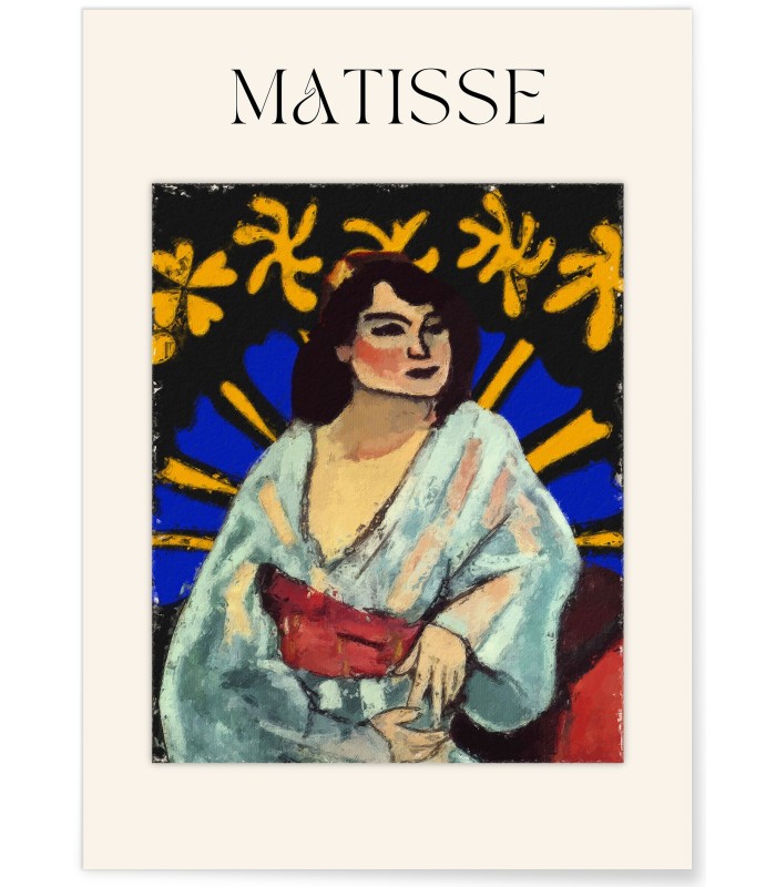 Poster Matisse - Femme en robe bleue