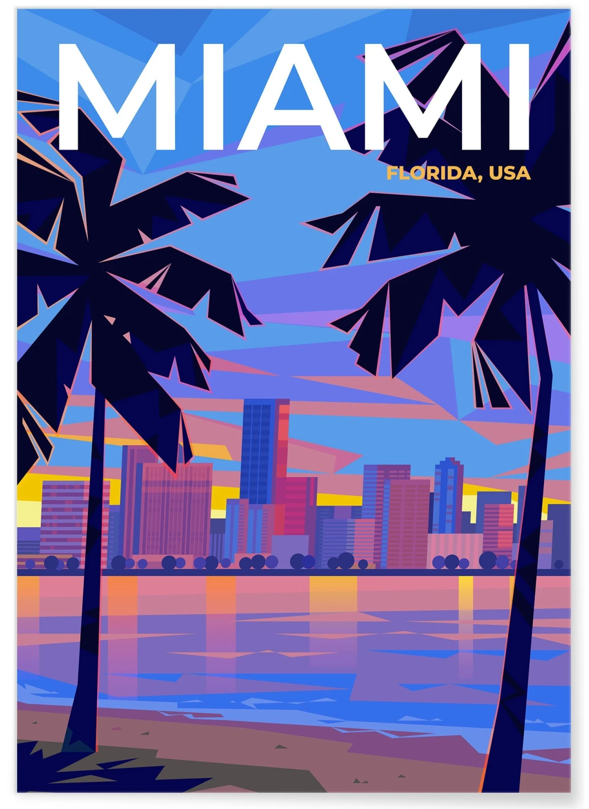 Affiche ville Miami 2