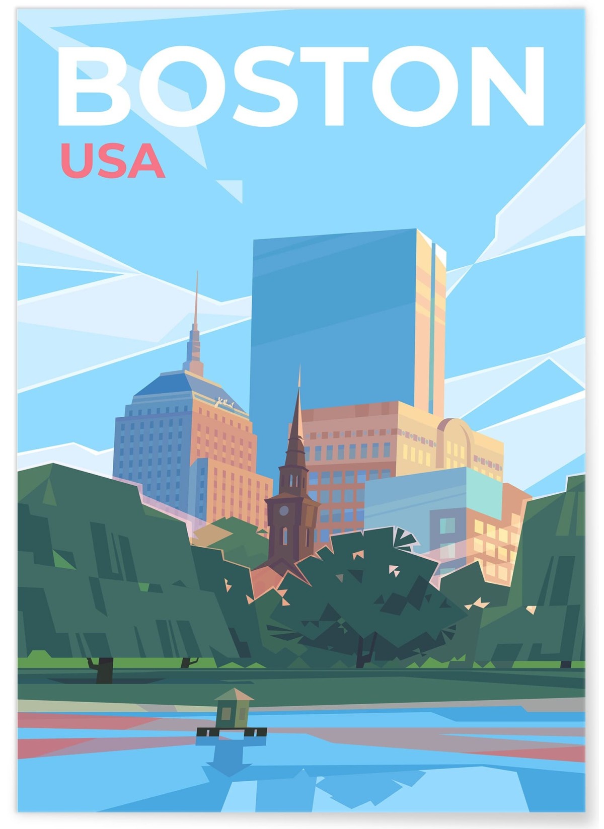 Affiche ville Boston