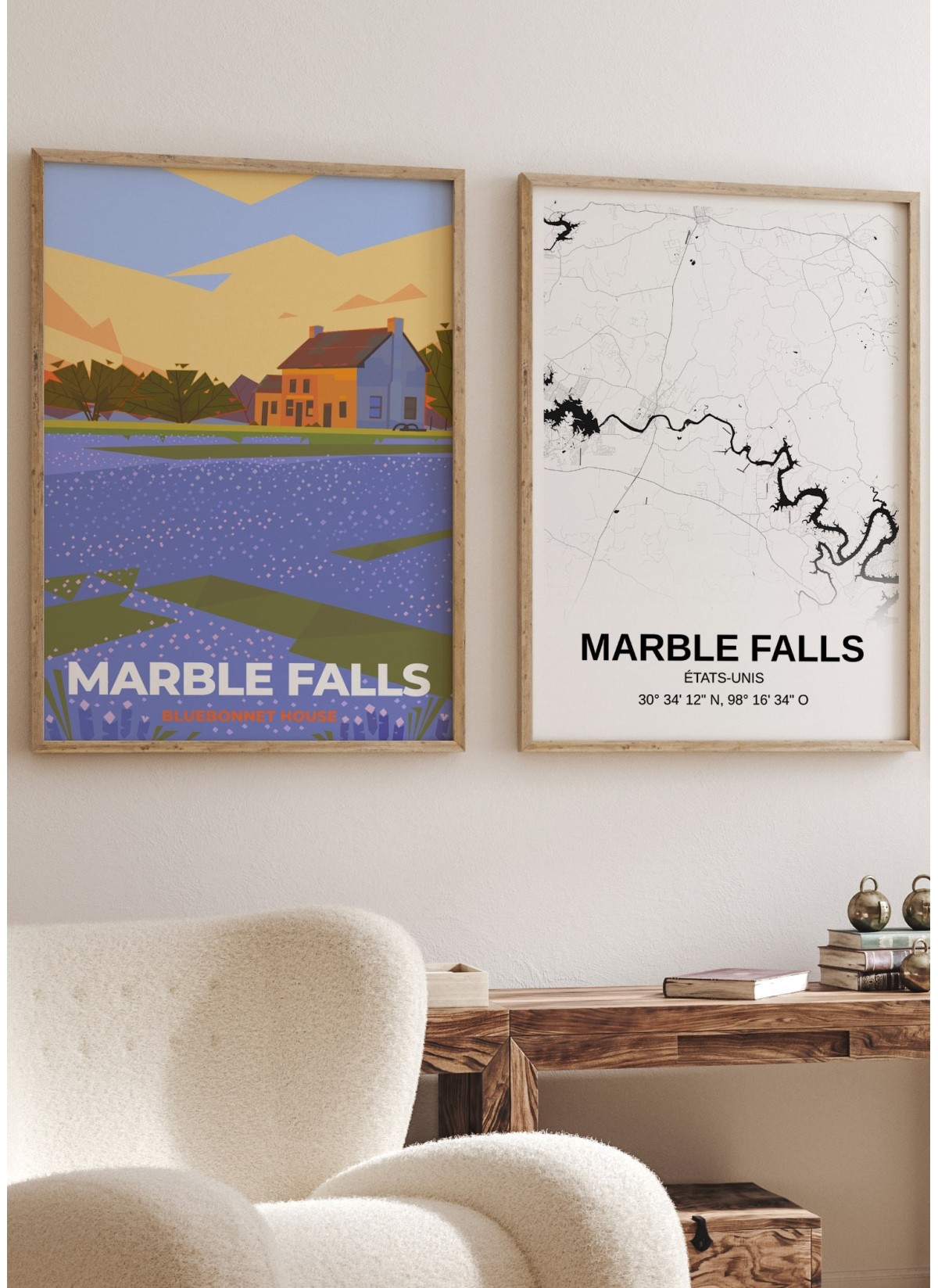 Affiche ville Marble Falls