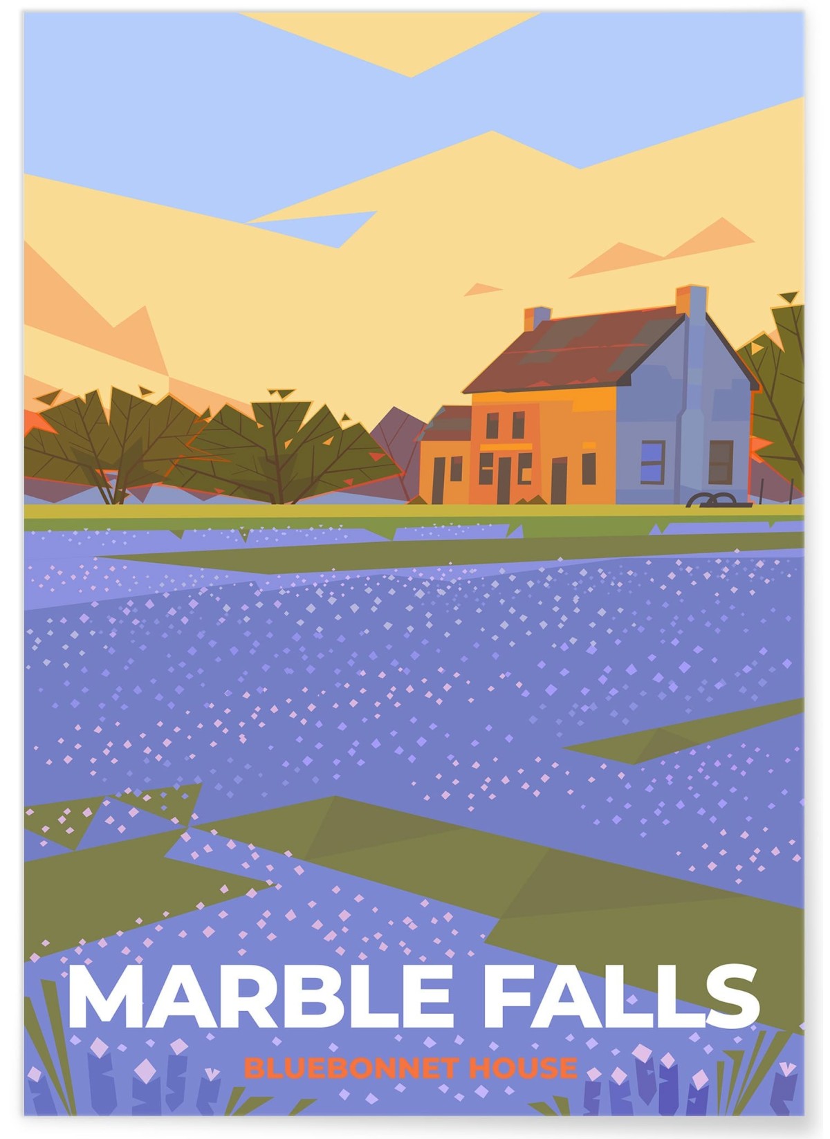Affiche ville Marble Falls