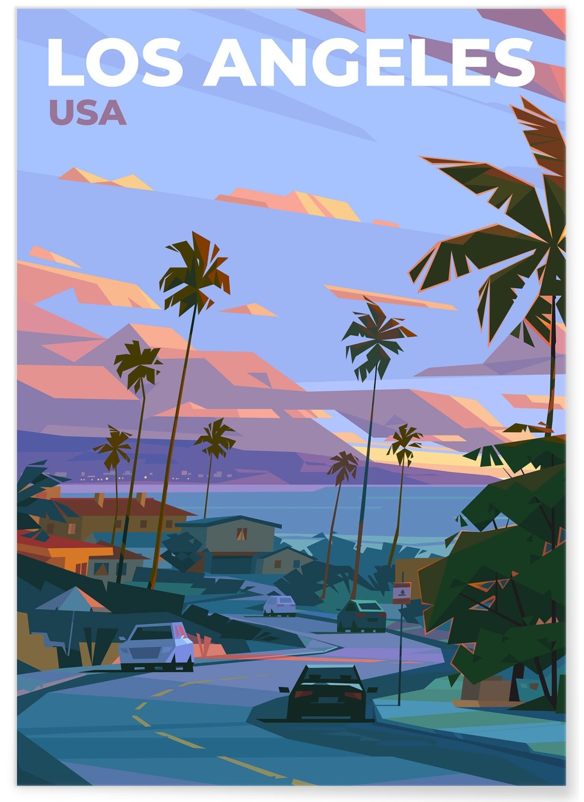 Affiche ville Los Angeles 2