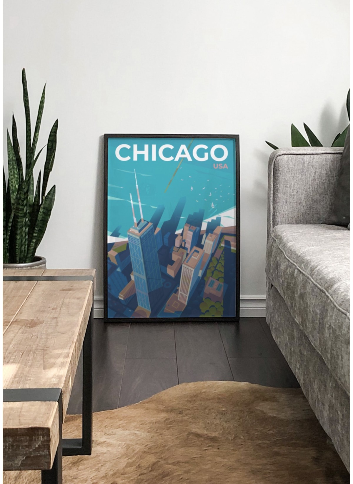 Affiche ville Chicago 3