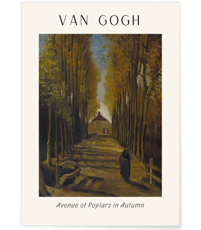 Affiche Van Gogh - Avenue of Poplars in Autumn