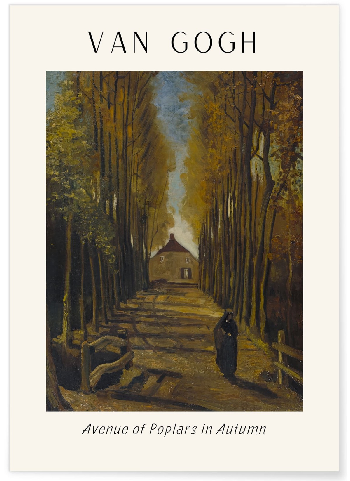 Affiche Van Gogh - Avenue of Poplars in Autumn