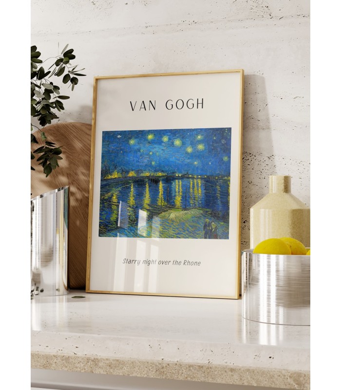 Affiche Van Gogh - Starry night over the Rhone