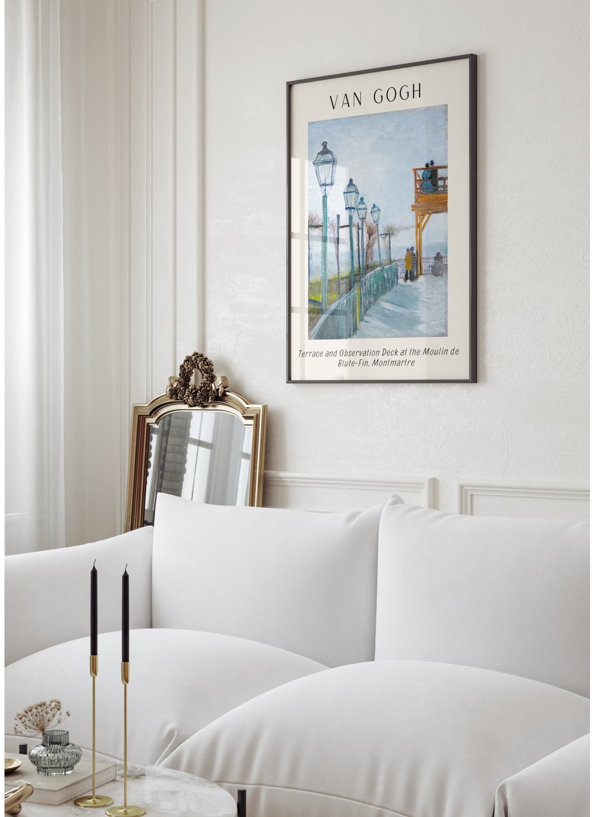 Affiche Van Gogh - Terrace and Observation Deck at the Moulin de Blute-Fin, Montmartre