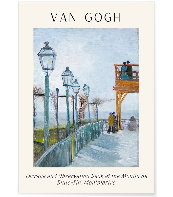 Affiche Van Gogh - Terrace and Observation Deck at the Moulin de Blute-Fin, Montmartre