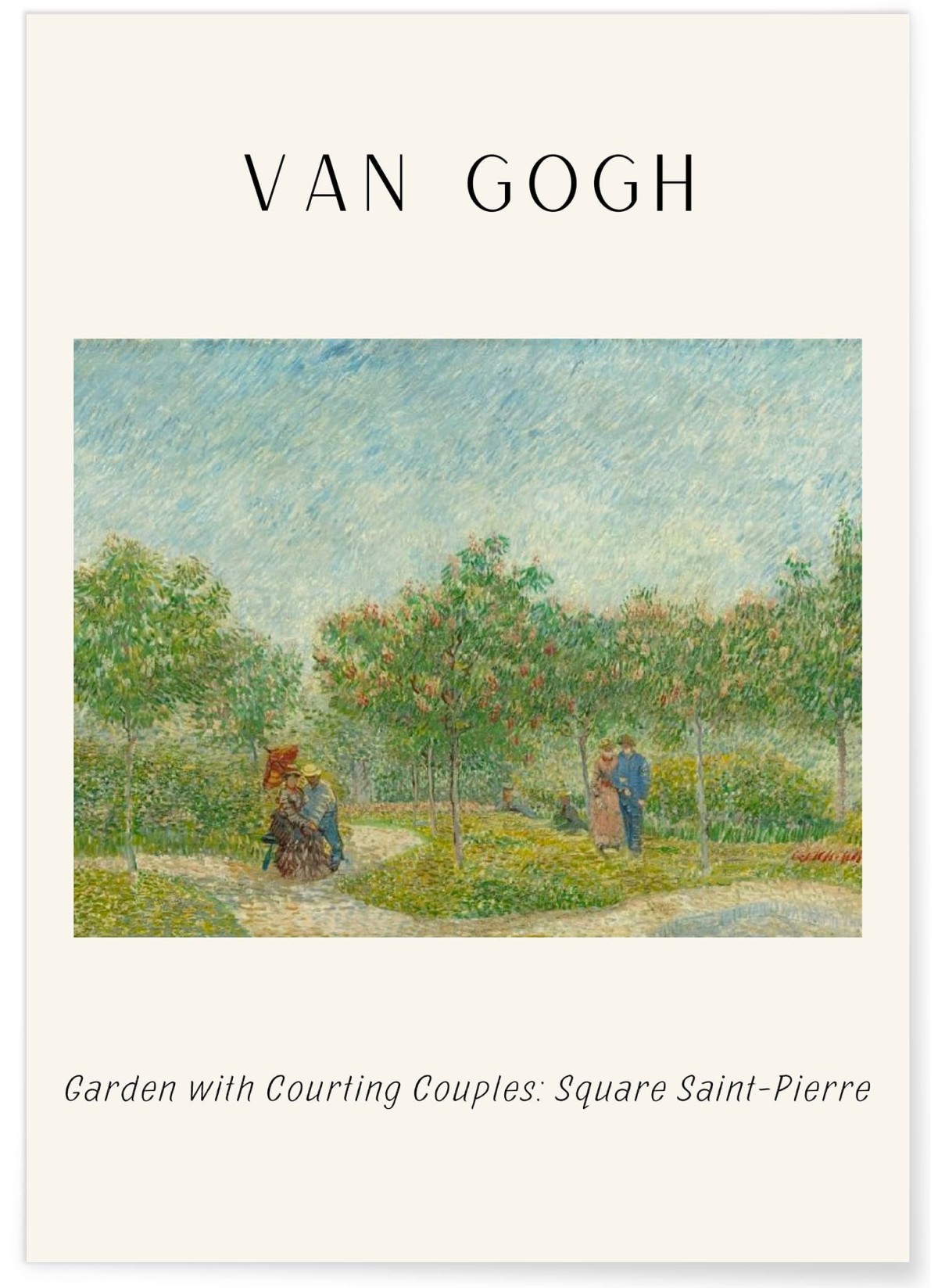Affiche Van Gogh - Garden with Courting Couples