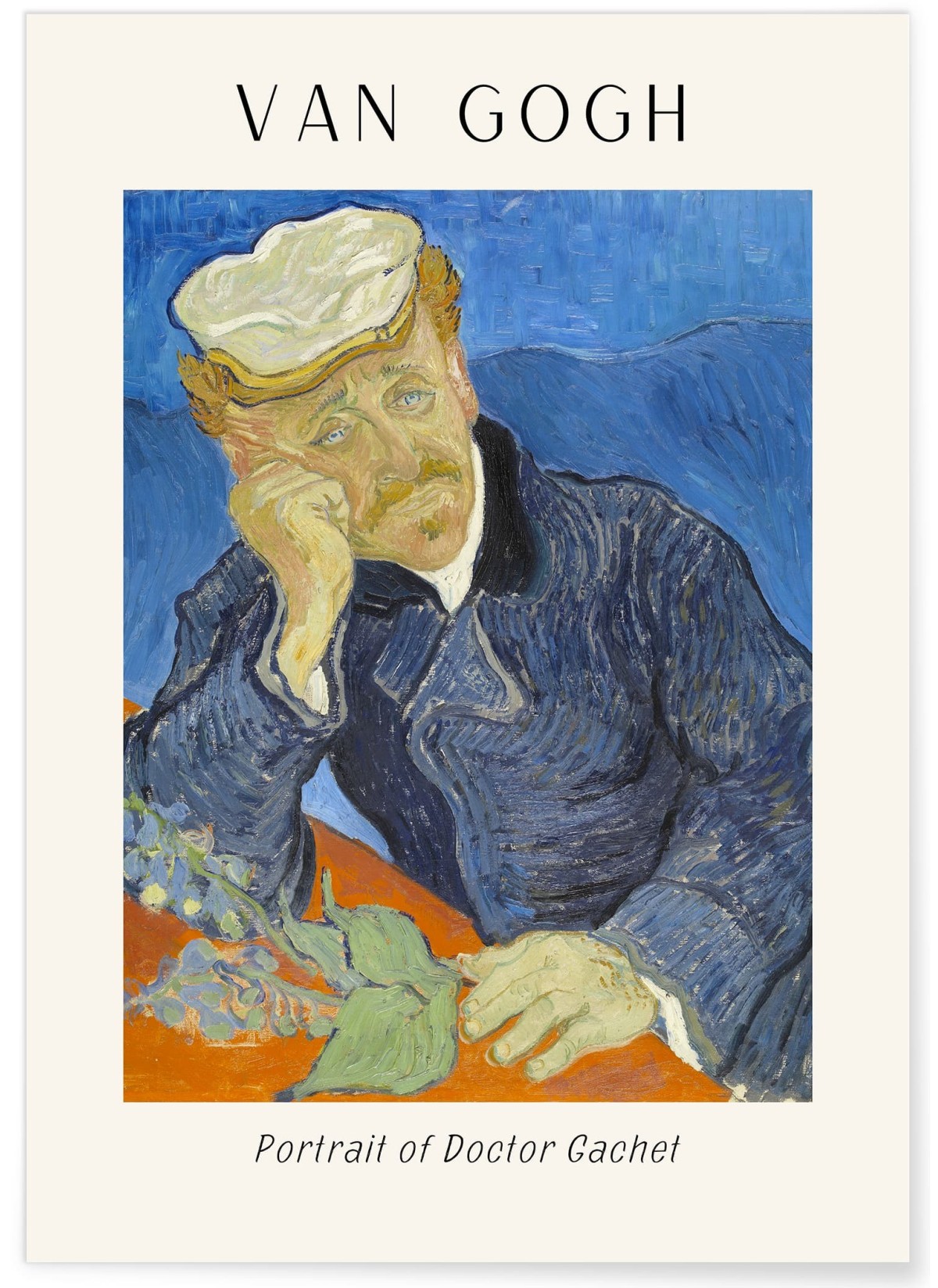 Affiche Van Gogh - Portrait of Doctor Gachet