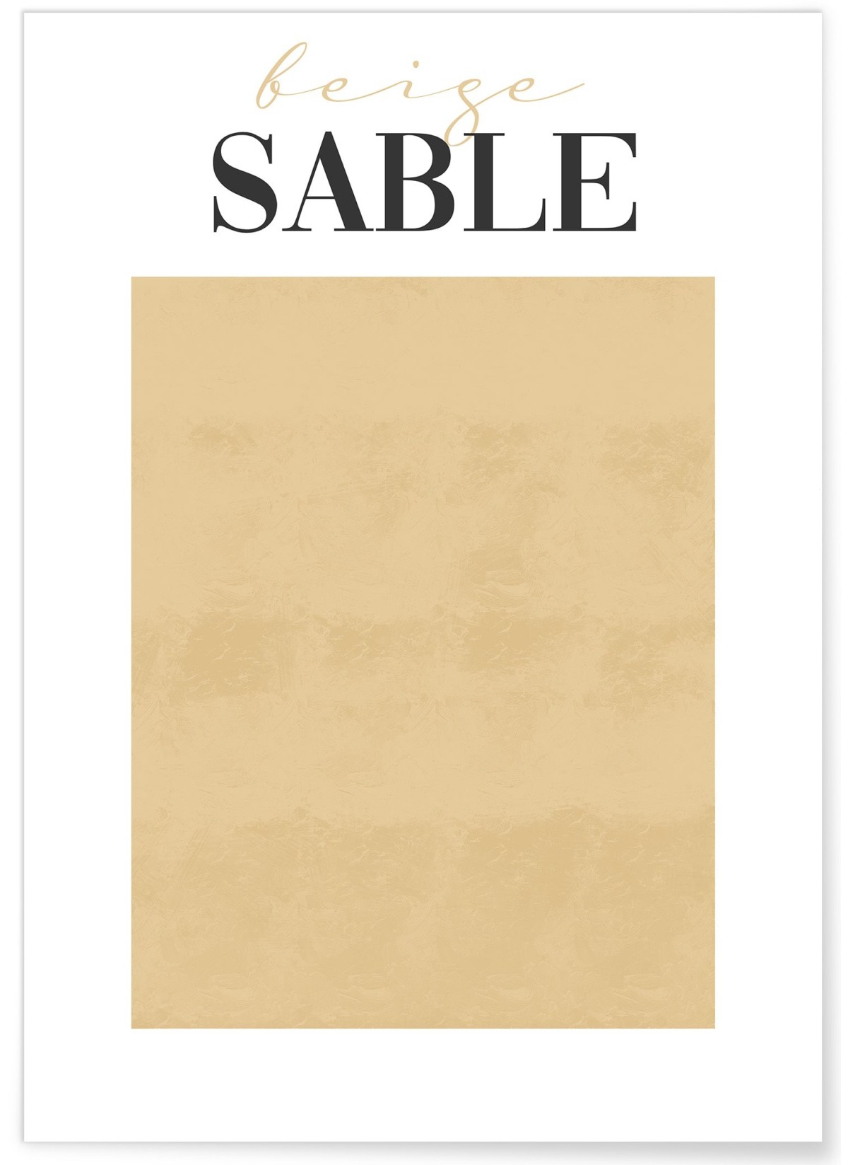 Affiche Beige Sable