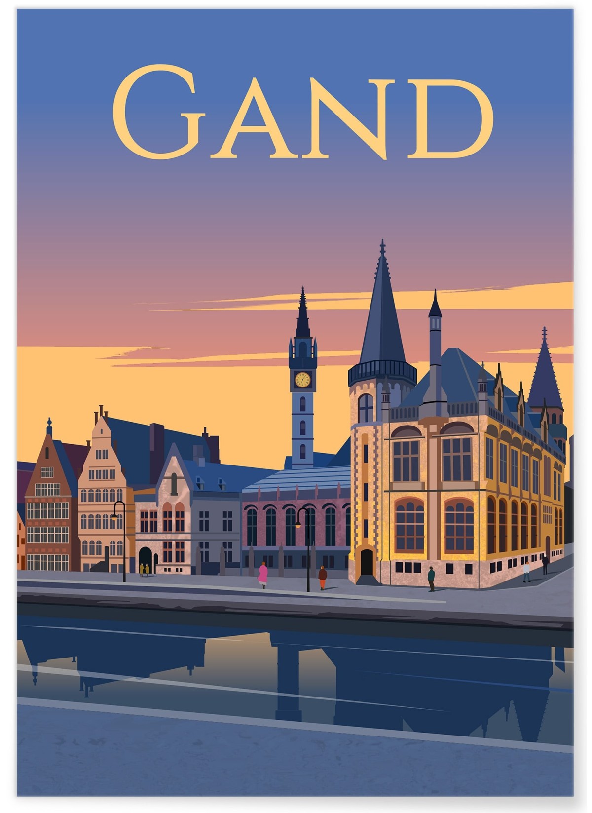 Affiche ville Gand