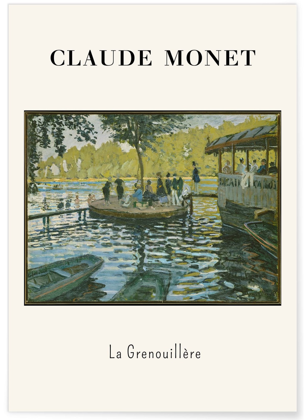 Affiche Claude Monet - La Grenouillère