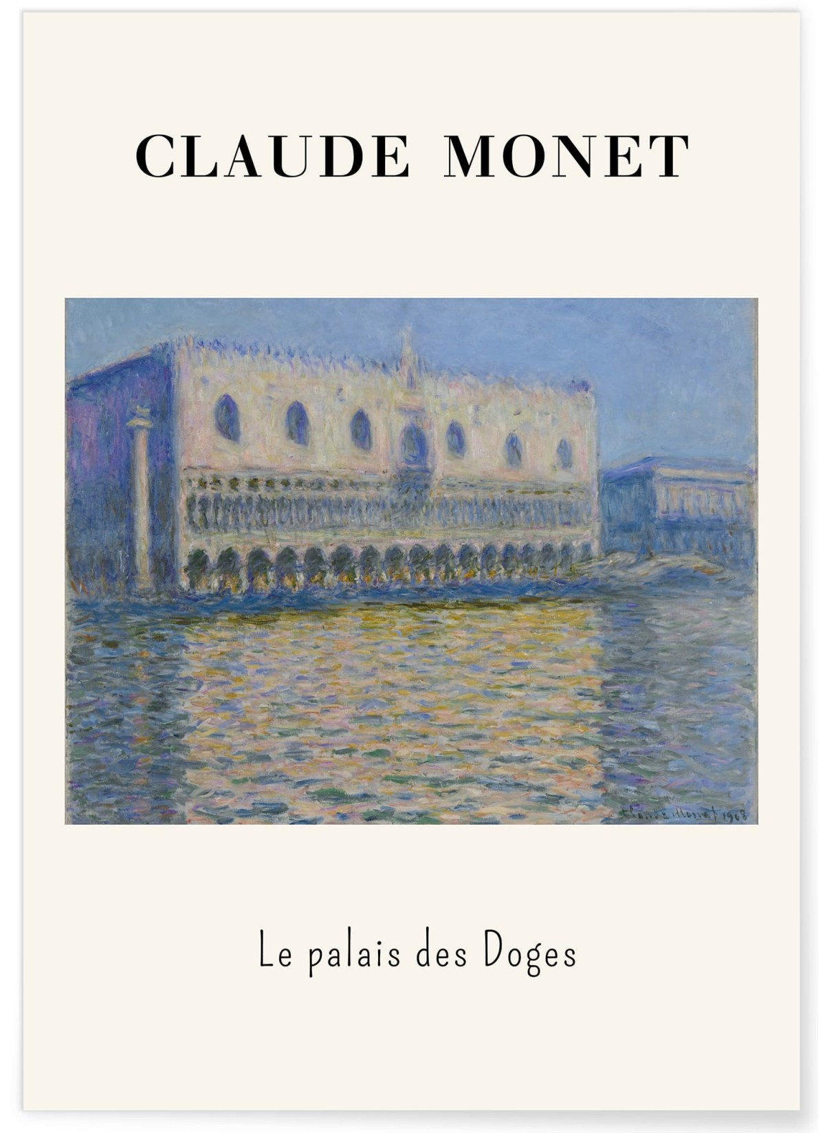 Affiche Claude Monet - Le Palais des Doges