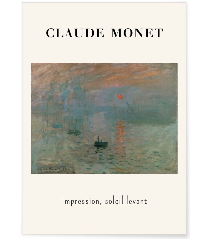 Affiche Claude Monet - Impression, Soleil Levant