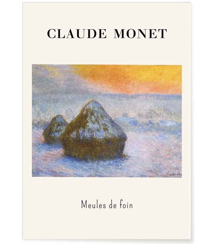 Affiche Claude Monet - Meules de Foin