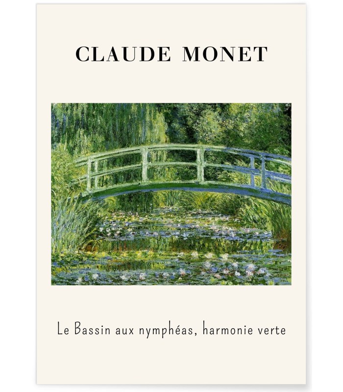 Affiche Claude Monet - Le Bassin aux Nymphéas, Harmonie Verte